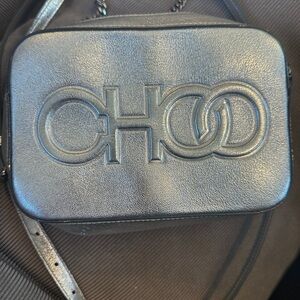 Jimmy Choo Silver Metallic Pouch